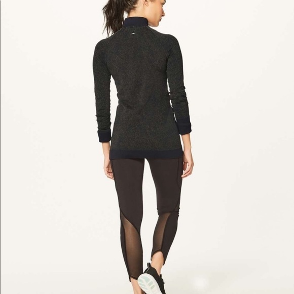 Lululemon Women’s Rest Less 1/2 Zip Pullover Heathered Green Size 4 Shirt - Picture 2 of 8